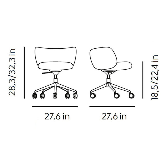 Mys DP TS Swivel Armchair Chairs MIDJ