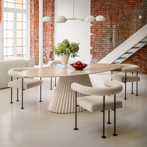 Plisse Elliptical Dining Table Tables MIDJ