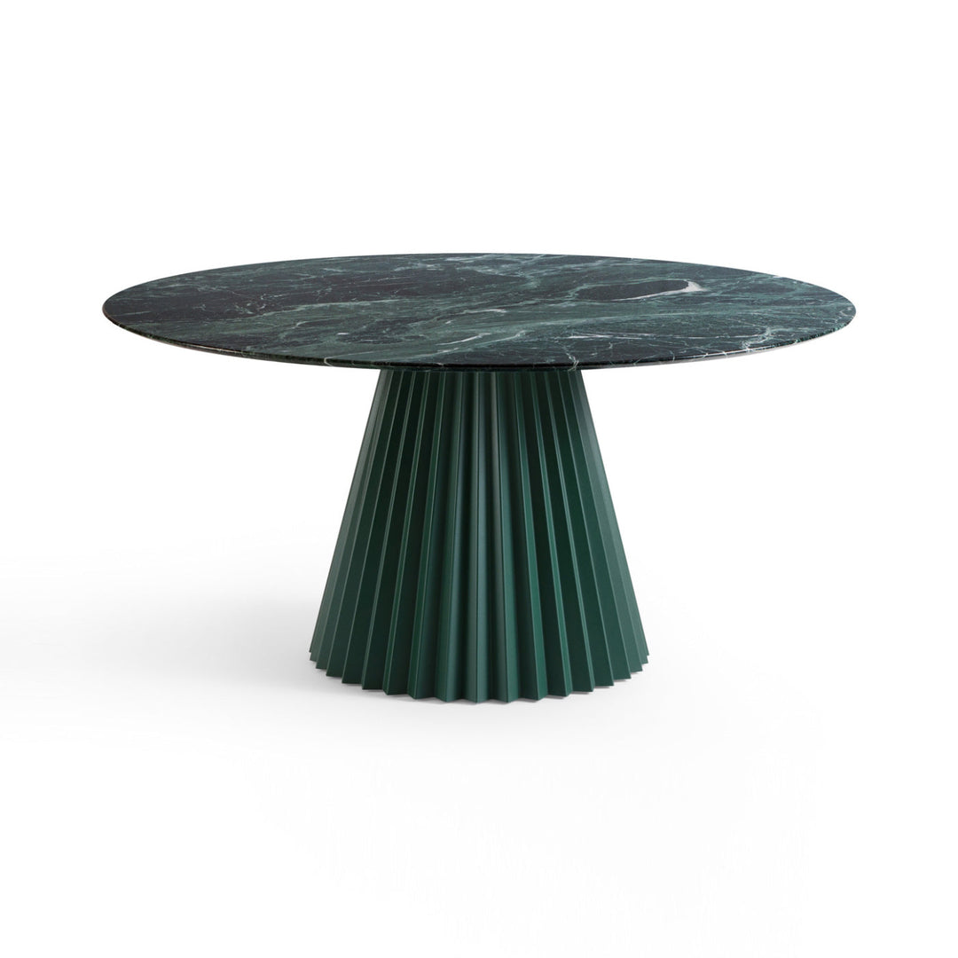 Plisse Round Dining Table Tables MIDJ MVE Green Tinos / EL Dark Green / Large: 59.1 in diameter