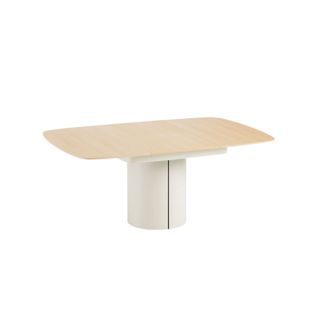 Sesamo Dining Table Tables MIDJ I61 Veneered Wood Painted Desert / EF White Pearl / Small: 47.2 in width
