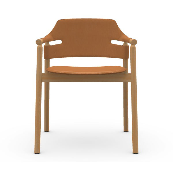 Suite P L CU Dining Armchair Chairs MIDJ Tuscan Hide Natural C3N2 / Lacquered Ash Stained Natural F40