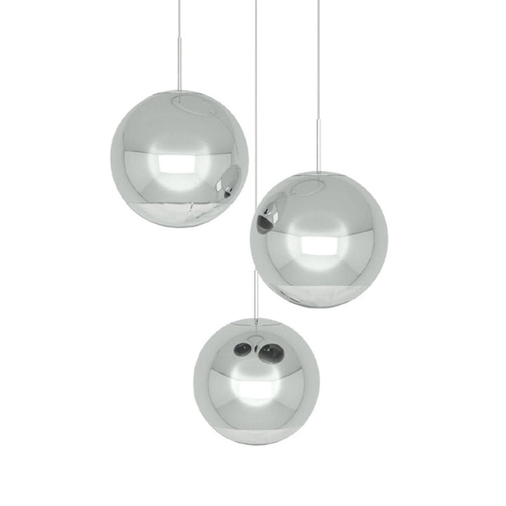 Mirror Ball Trio LED Multi-Light Pendant Light Lighting Tom Dixon Chrome 3 x Medium