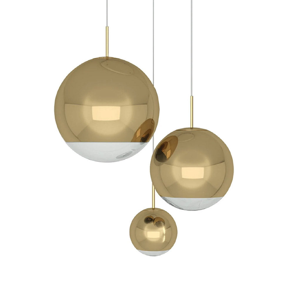 Mirror Ball Trio LED Multi-Light Pendant Light Lighting Tom Dixon Gold Small / Medium / Large