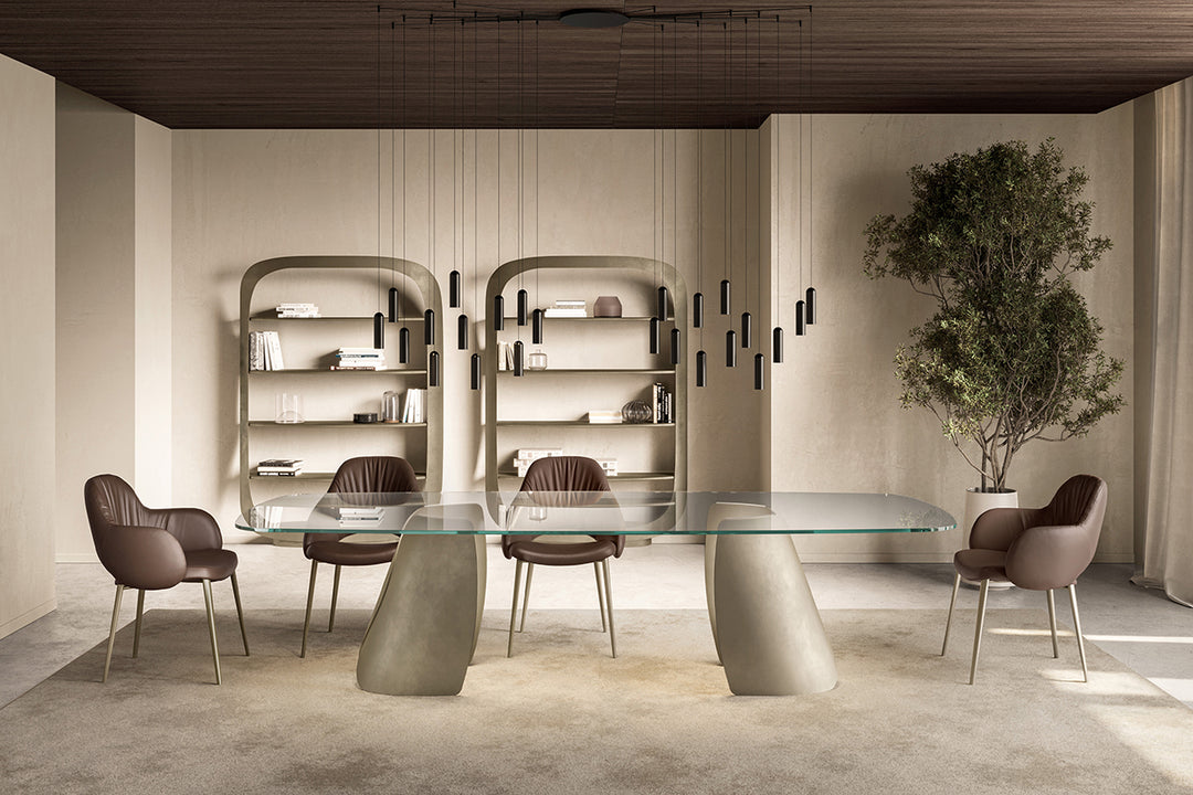 PERLA GLASS TOP DINING TABLE Kitchen & Dining Room Tables Eforma   