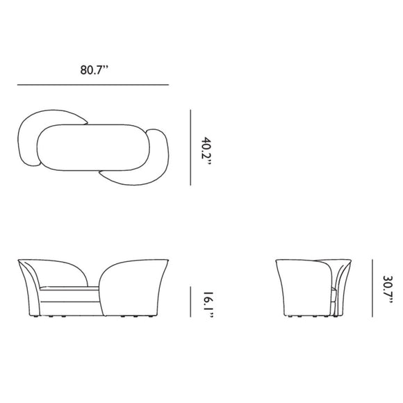 Aldora Vis a Vis Sofa Sofas Moooi