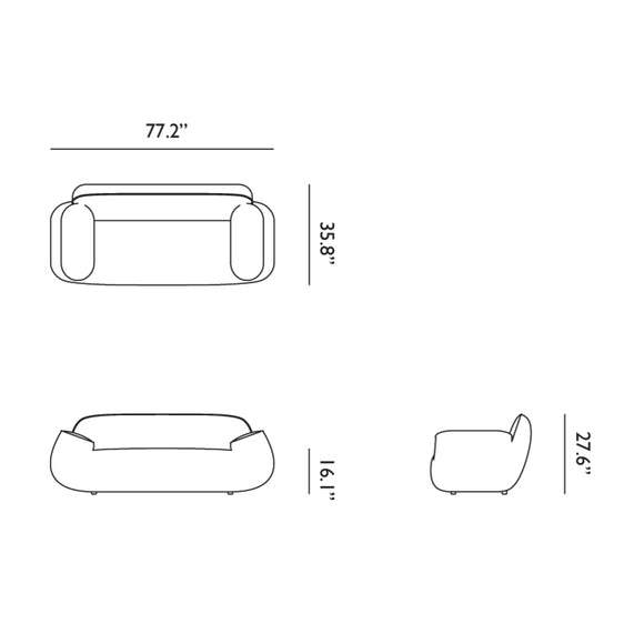 Big George Double Seater Sofa Sofas Moooi