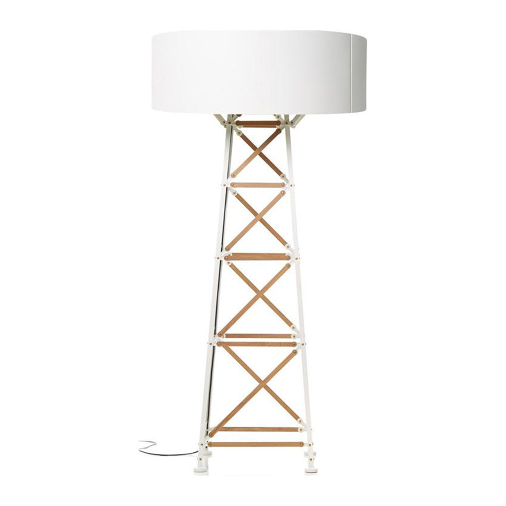 Construction Lamp Floor Lamps Moooi Matt White / Wood Medium: 54.7 in height