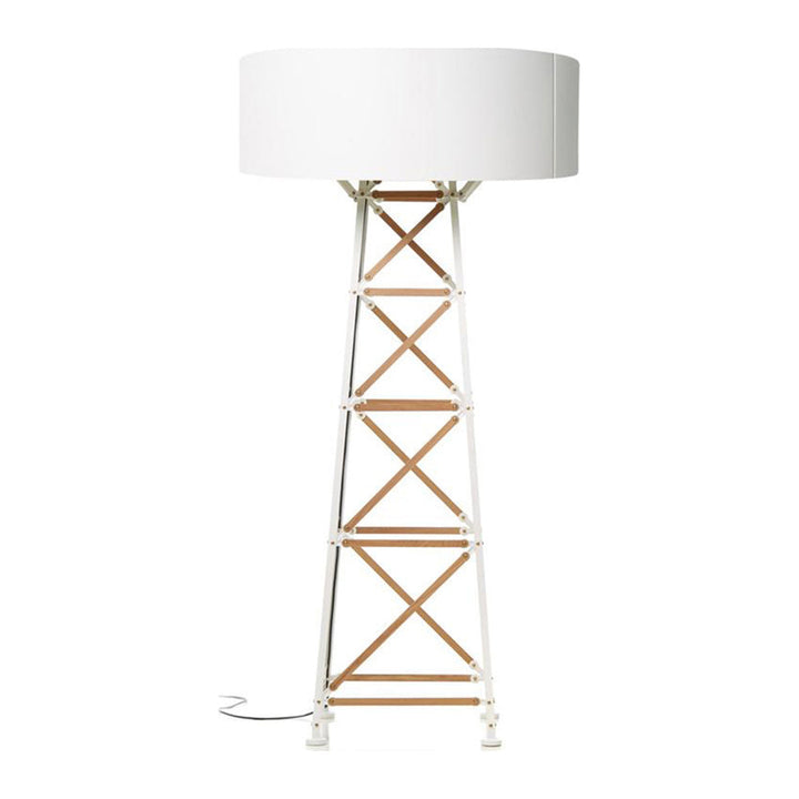 Construction Lamp Floor Lamps Moooi Matt White / Wood Medium: 54.7 in height