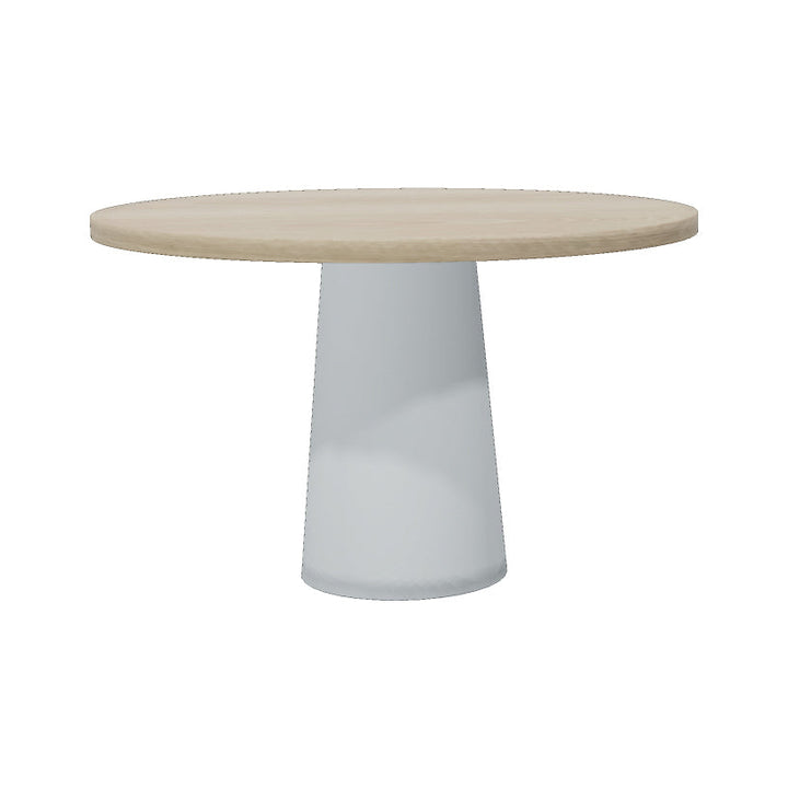 Container Round Dining Table Moooi White Wash Stained Oak Top / Light Grey Base Small: 47.2 in diameter