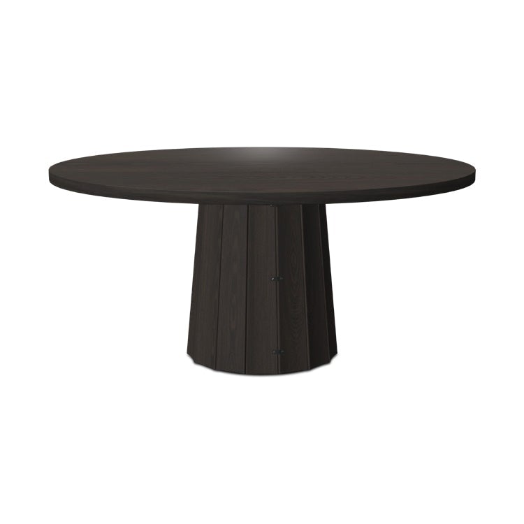 Container Round Dining Table with Bodhi Base Tables Moooi Grey Stained Oak Top / Black Base / Grey Bohdi Base Cover Small: 63 in diameter
