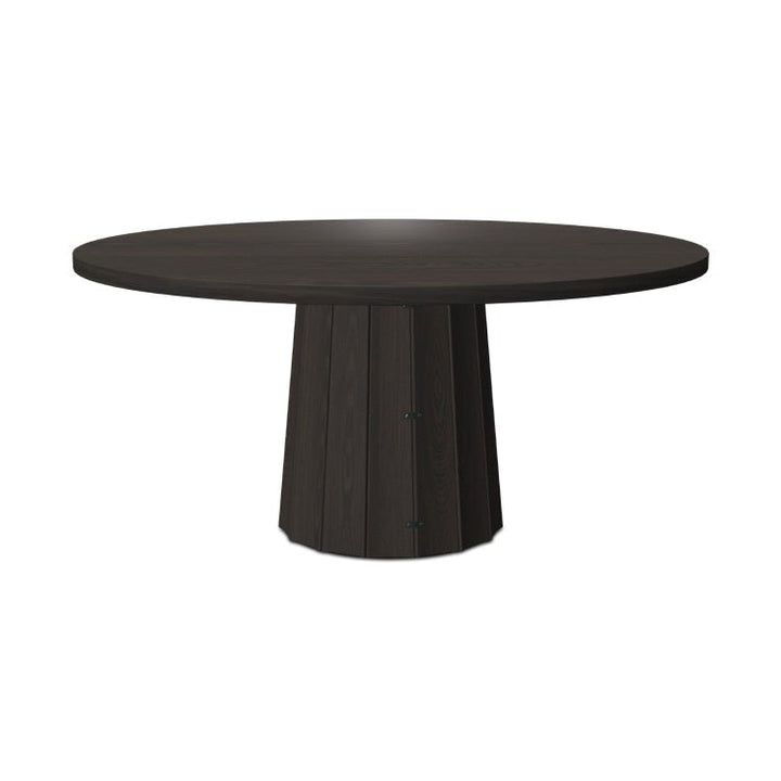 Container Round Dining Table with Bodhi Base Tables Moooi Grey Stained Oak Top / Black Base / Grey Bohdi Base Cover Small: 63 in diameter