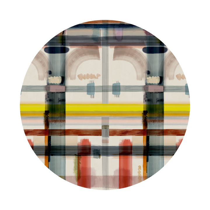 Corinthian Check Round Rug Rugs Moooi Spring Small: 8 ft 2.4 in x 8 ft 2.4 in Polyamide