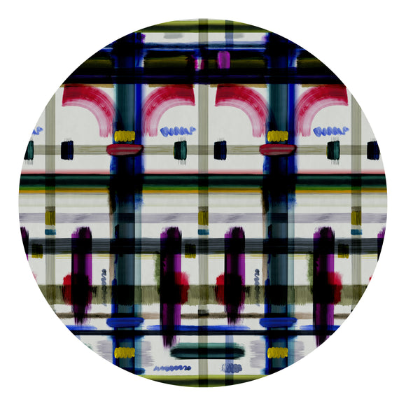 Corinthian Check Round Rug Rugs Moooi