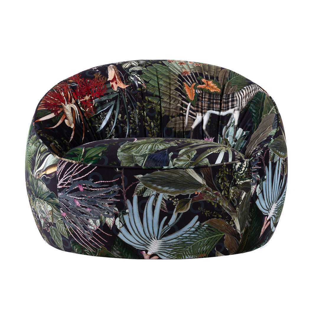 Hana Lounge Chair Chairs Moooi The Menagerie of Extinct Animals Velvet Raven Swivel