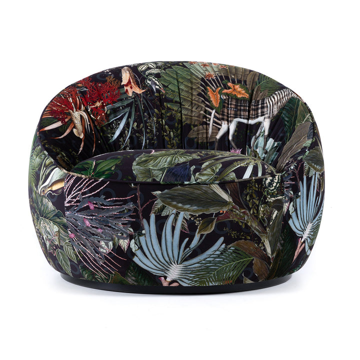 Hana Lounge Chair Chairs Moooi The Menagerie of Extinct Animals Velvet Raven Fixed