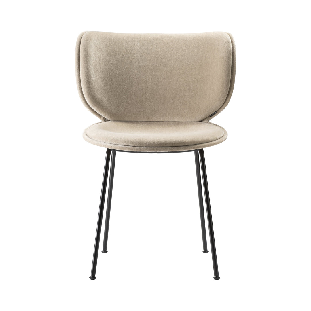 Hana Upholstered Dining Chair Chairs Moooi Palette Clay Chrome