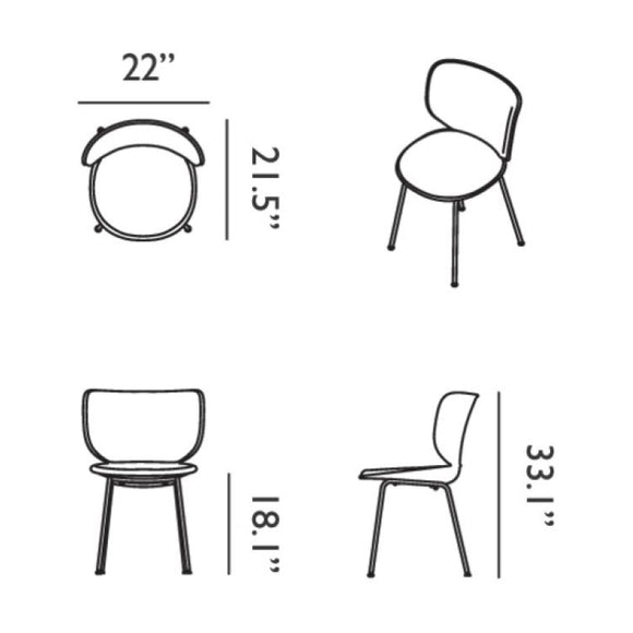 Hana Upholstered Dining Chair Chairs Moooi