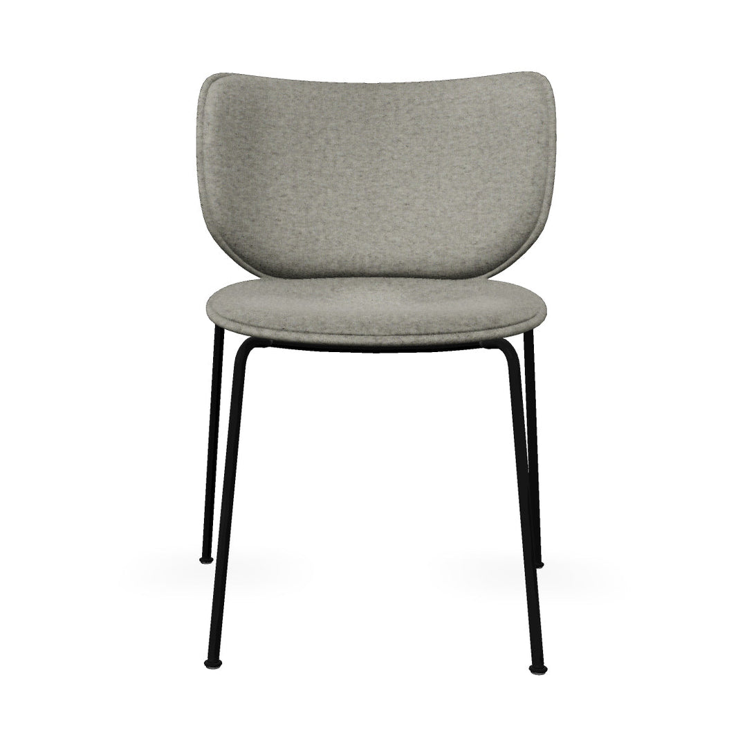 Hana Upholstered Stackable Dining Chair Chairs Moooi Solis Rain Black