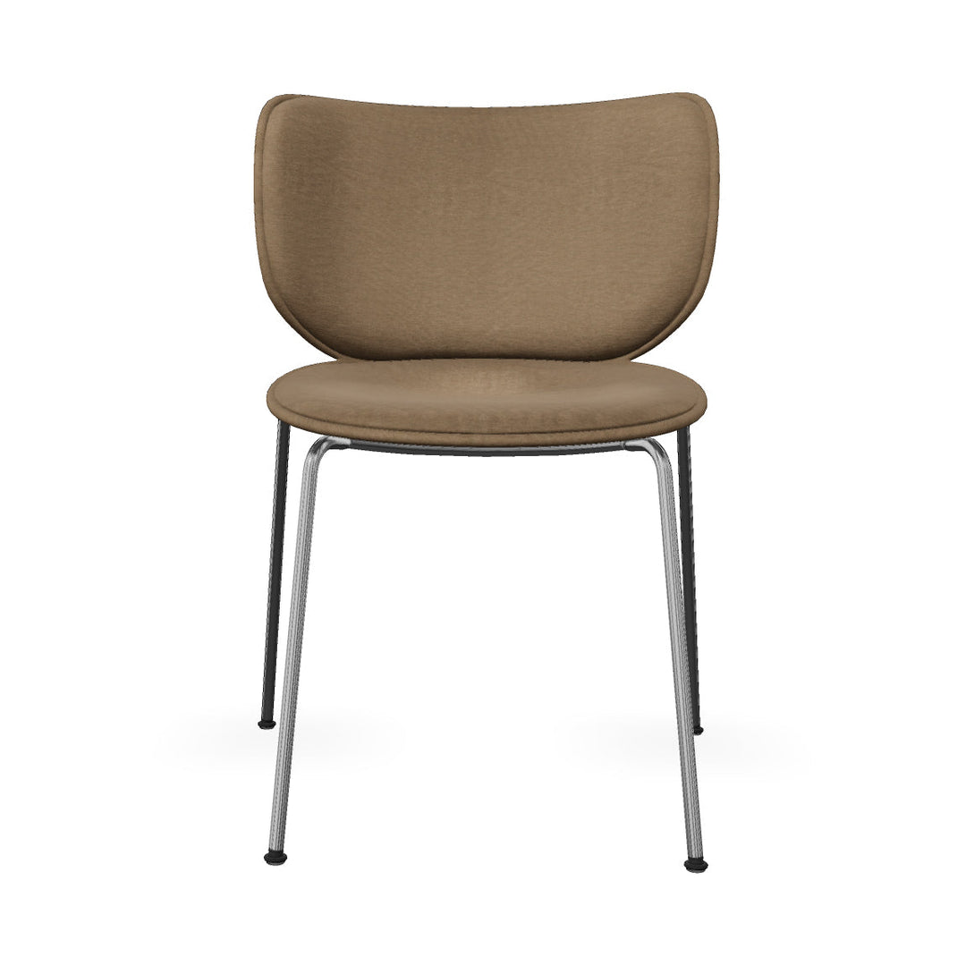 Hana Upholstered Stackable Dining Chair Chairs Moooi Palette Clay Chrome