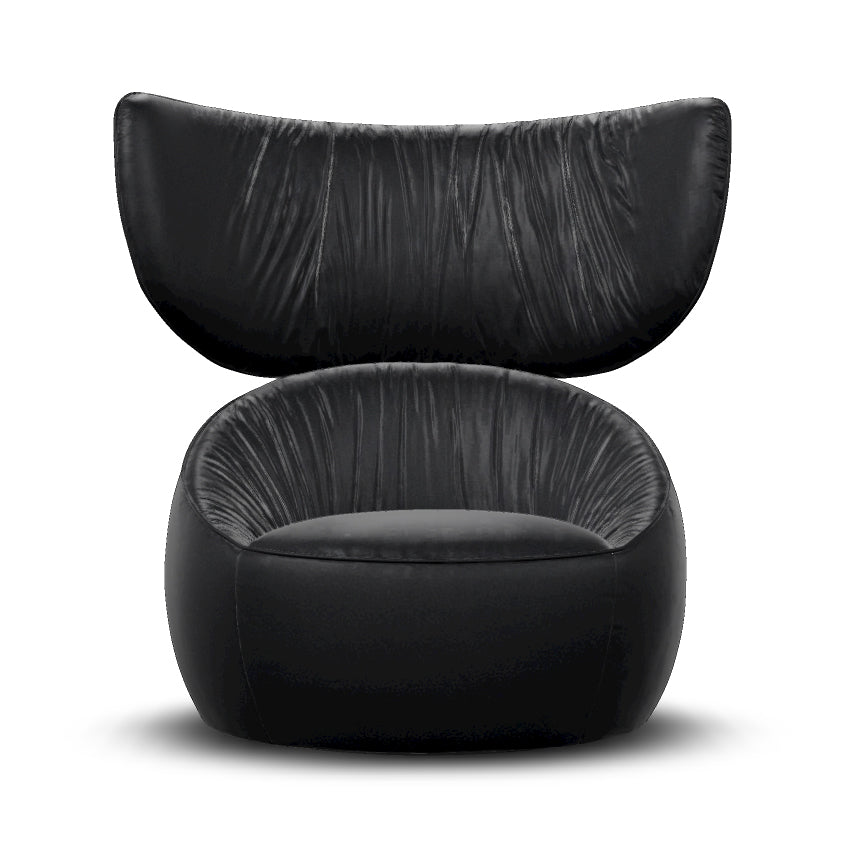 Hana Wingback Lounge Chair Chairs Moooi Abbracci Black Fixed