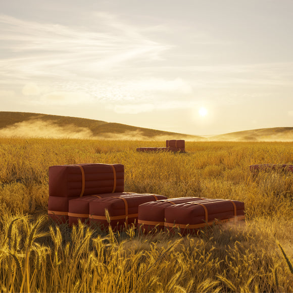 Haybale Lounge Chair with Footstool Chairs Moooi