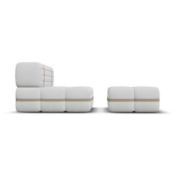 Haybale Lounge Chair with Footstool Chairs Moooi