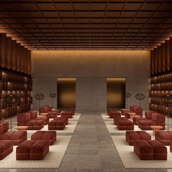 Haybale Lounge Chair with Footstool Chairs Moooi