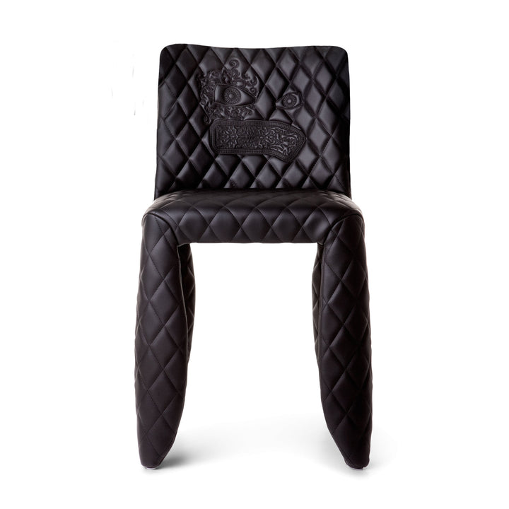 Monster Armless Chair Chairs Moooi Black with Embroidery