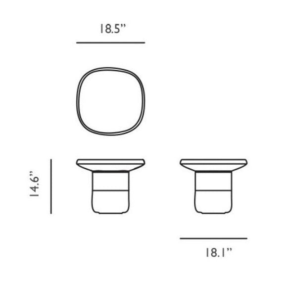 Obon Square Side Table Accent Tables Moooi