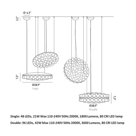 Prop Light Round Pendant Light Chandeliers Moooi