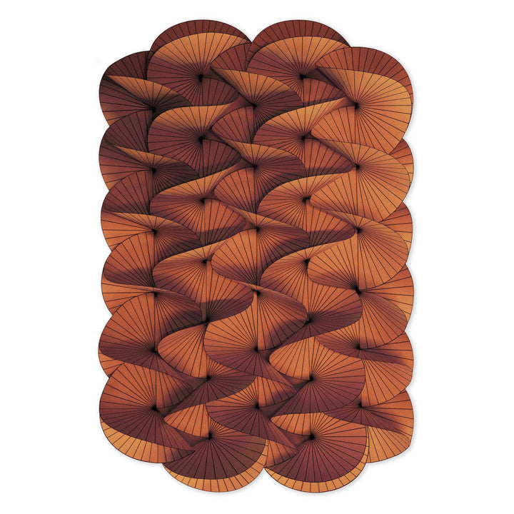 Serpentine Rug Rugs Moooi Amber Red Polyamide
