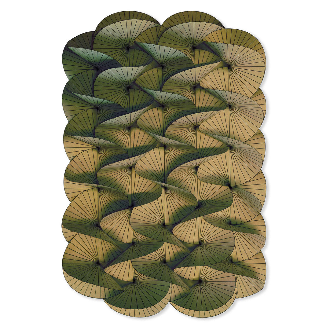 Serpentine Rug Rugs Moooi Green Yellow Polyamide