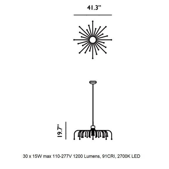 Starfall Suspension Light Chandeliers Moooi