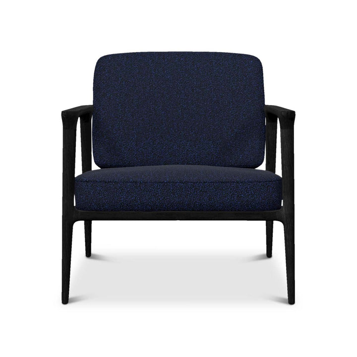 Zio Lounge Chair Chairs Moooi Black / Calligraphy Bird Jacquard Blue