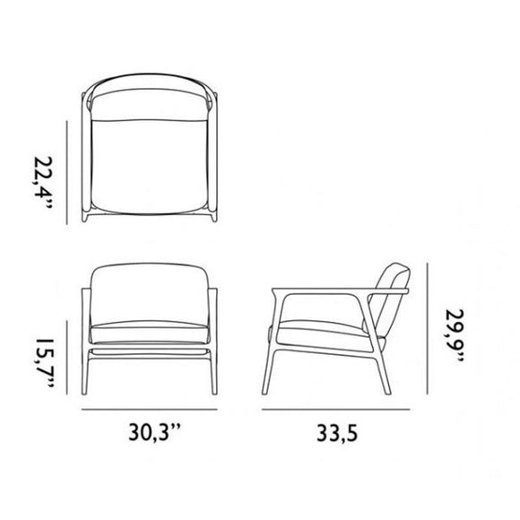 Zio Lounge Chair Chairs Moooi