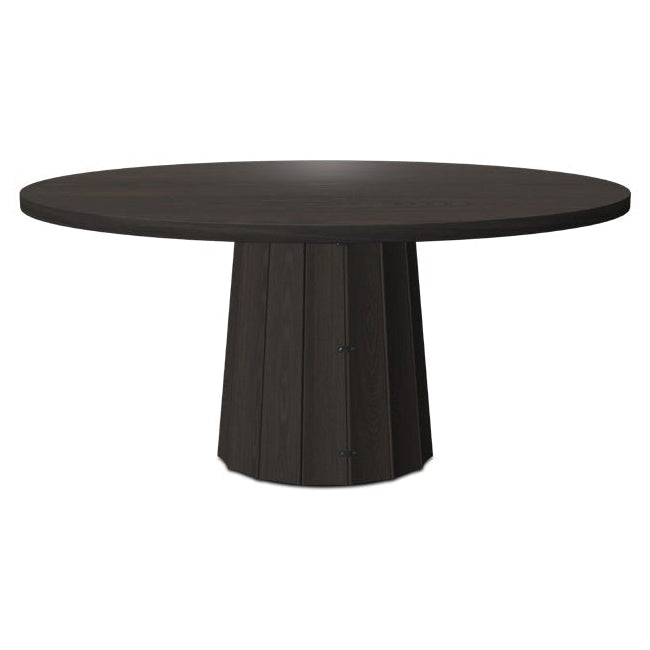 Container Round Dining Table with Bodhi Base Tables Moooi Grey Stained Oak Top / Black Base / Grey Bohdi Base Cover Large: 70.9 in diameter