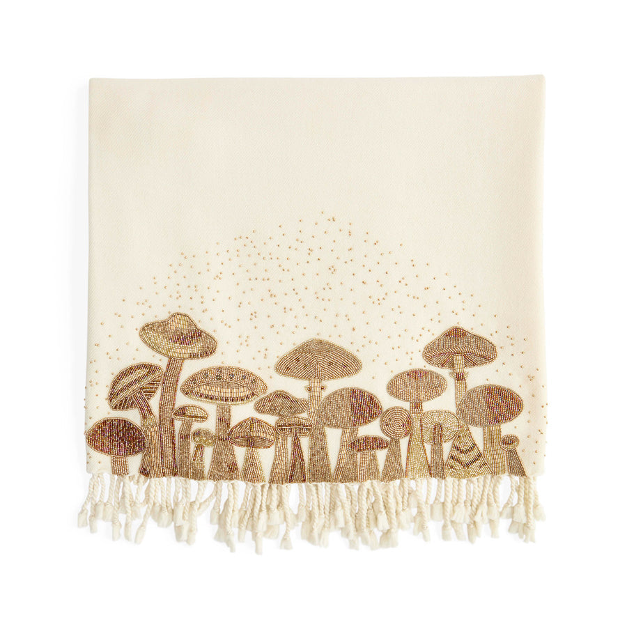 Mushrooms Embellished Throw Jonathan Adler Default Title