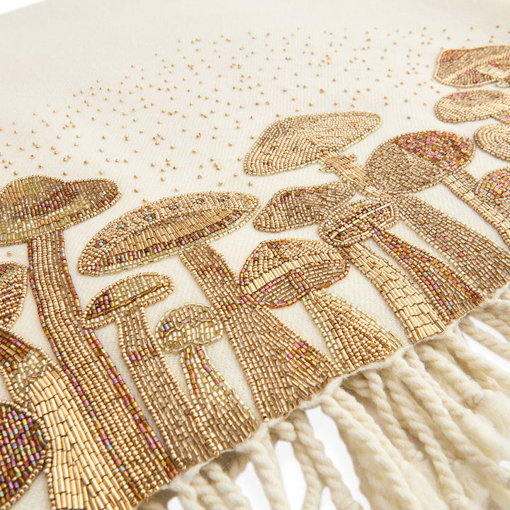 Mushrooms Embellished Throw Jonathan Adler