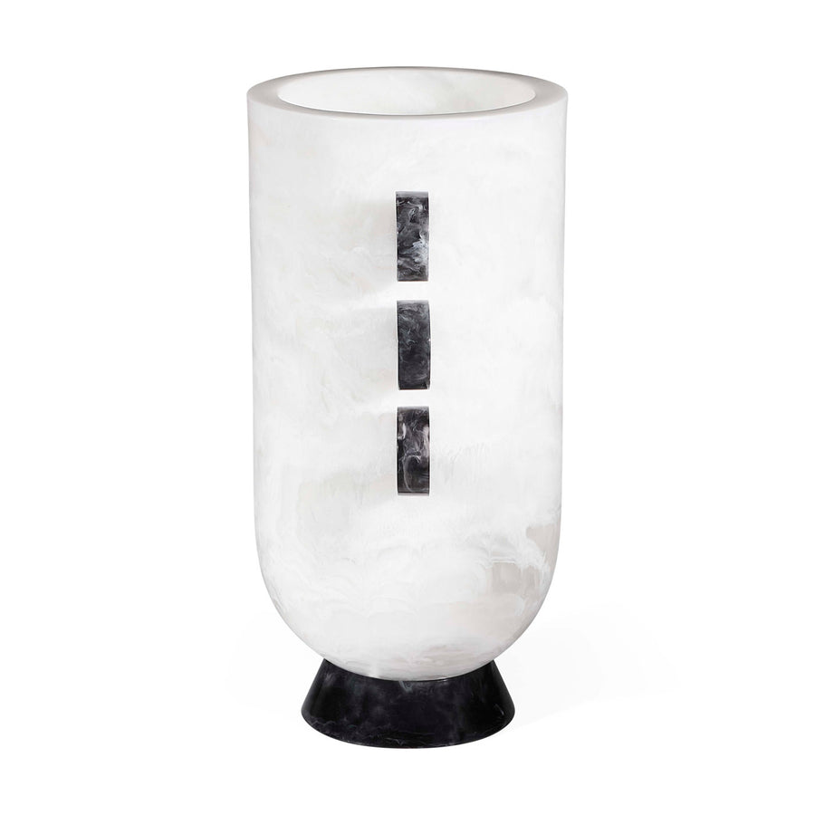 Como Black & White Disc Urn Jonathan Adler
