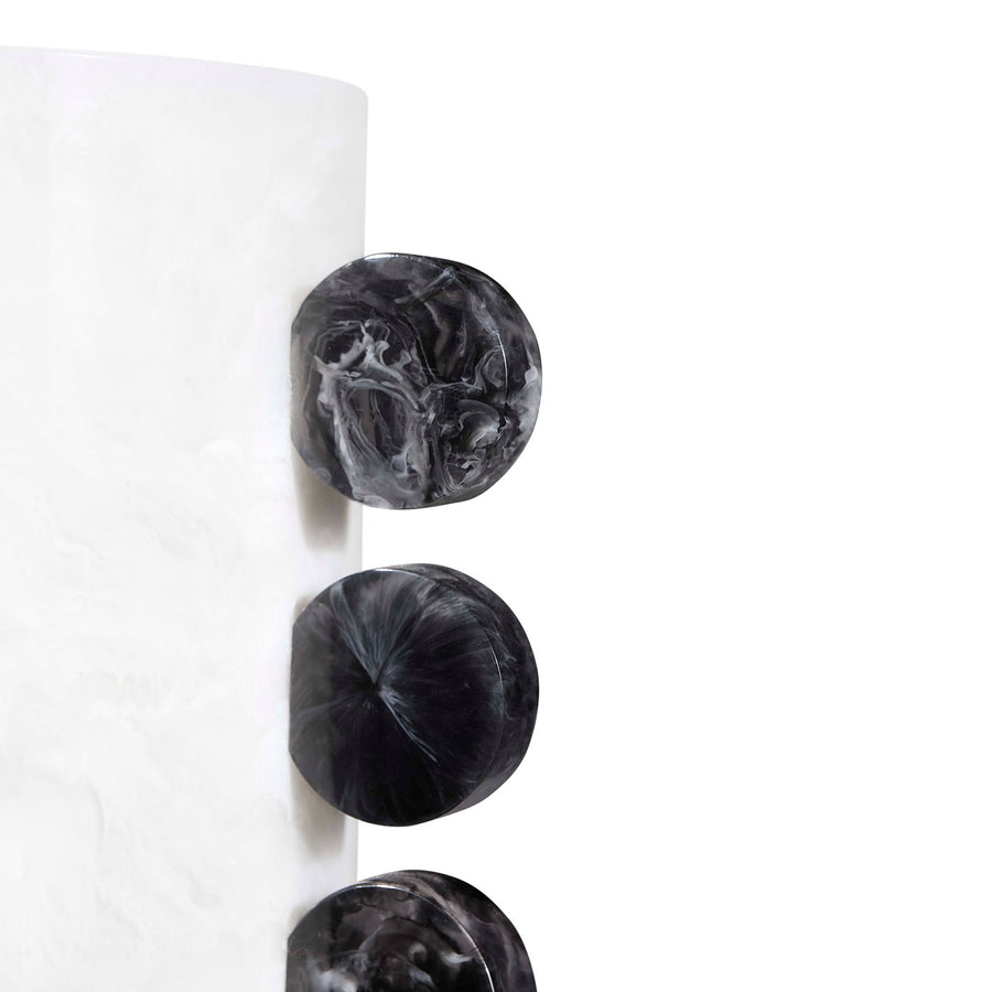 Como Black & White Disc Urn Jonathan Adler