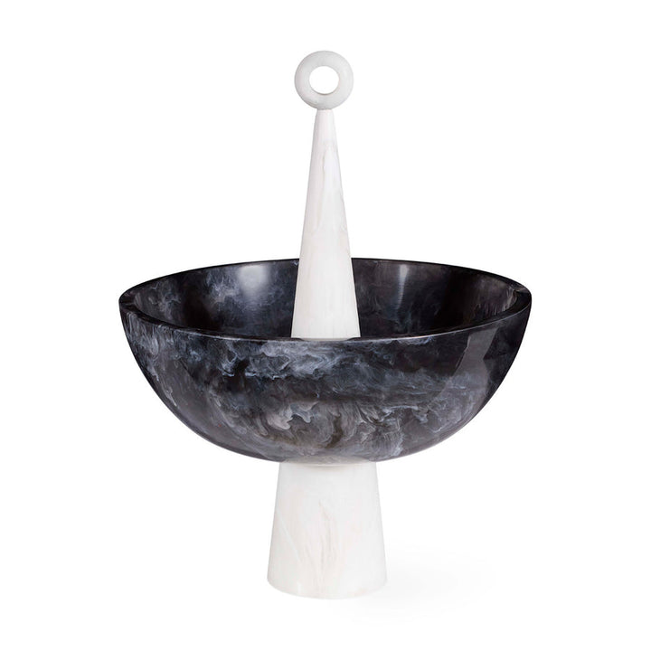 Como Black & White Finial Bowl Jonathan Adler Default Title