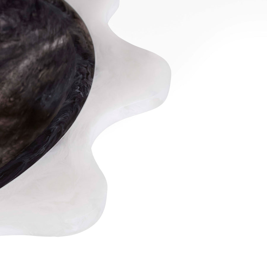 Como Black & White Ripple Bowl Jonathan Adler