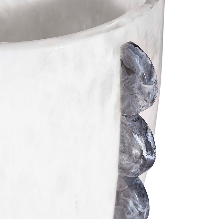 Como Black & White Scalloped Urn Jonathan Adler