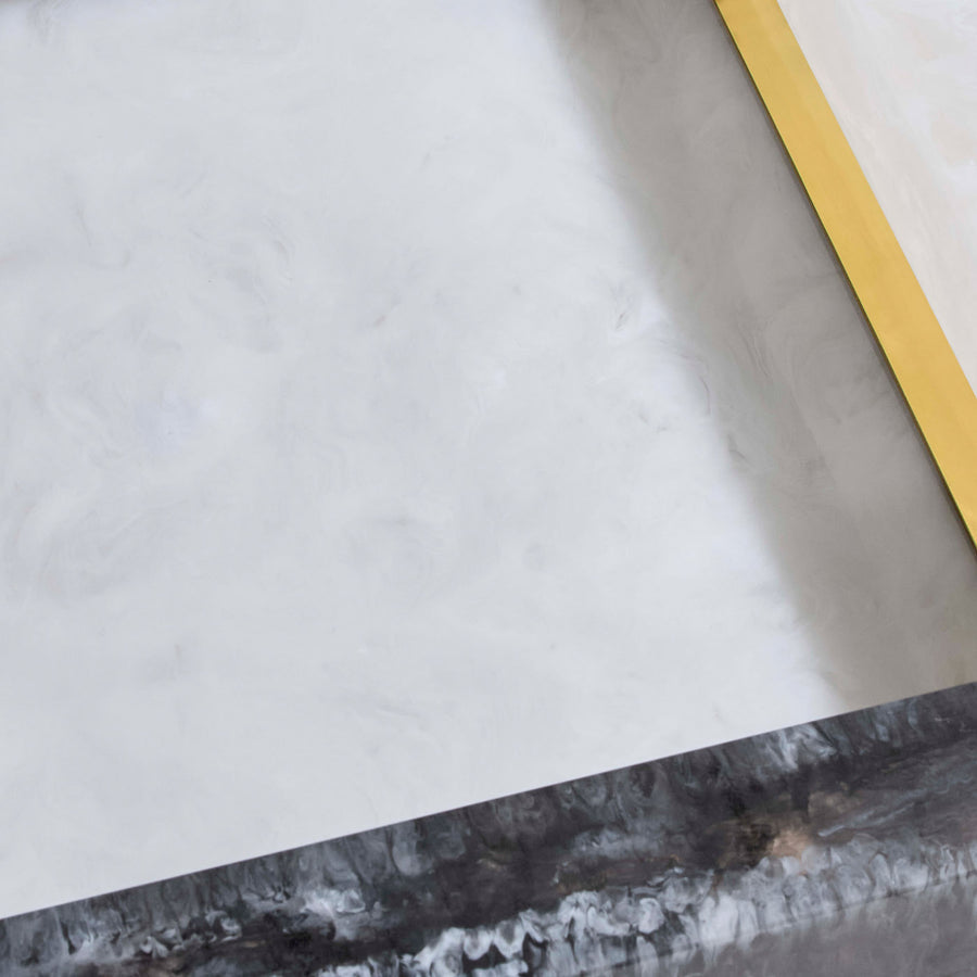 Como Black & White Square Tray Jonathan Adler