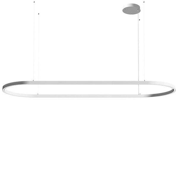 Zirkol Oval LED Pendant Light Lighting NEMO White Medium: 118 in W x 39.4 in D 2700K - Warm White