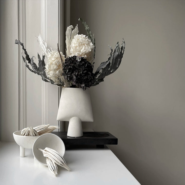 Sphere Vase Square, Mini - Bone White Vases 101 Copenhagen   