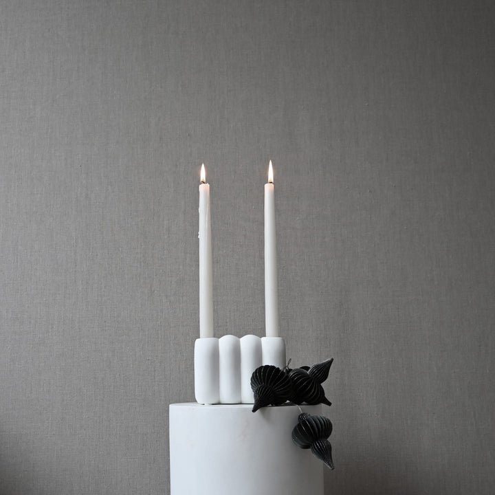 Tube Candle Holder, Mini - Bone White Candle Holder 101 Copenhagen   
