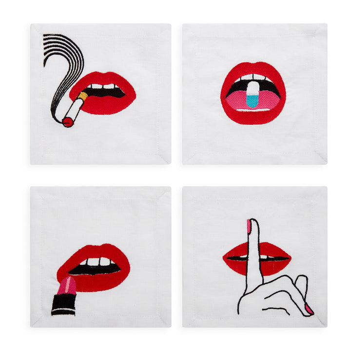 Lips Cocktail Napkins Jonathan Adler Default Title