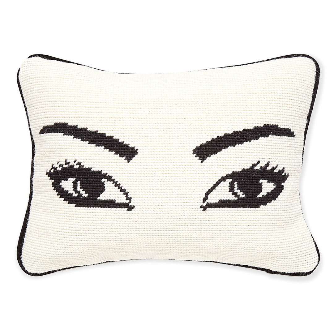 Eyes Needlepoint Throw Pillow Jonathan Adler