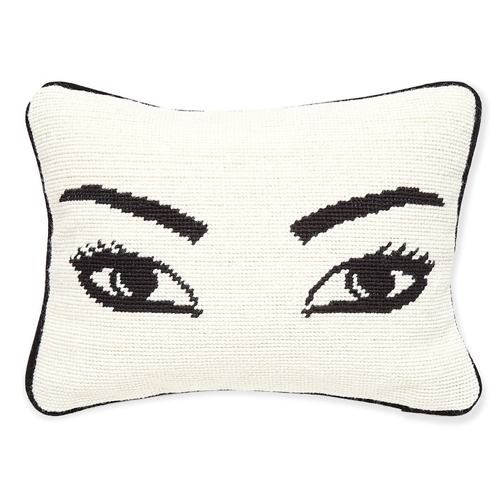 Eyes Needlepoint Throw Pillow Jonathan Adler